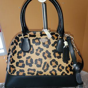 COACH CHEETAH PRINT MEDIUM SATCHEL